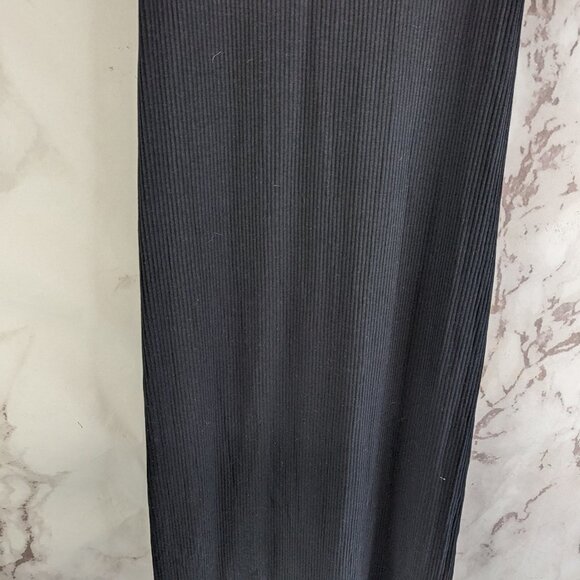 Modcloth Dress Women 8 10 Medium Black Maxi Tank Sleeveless Rib Lattice Tie - Picture 8 of 13